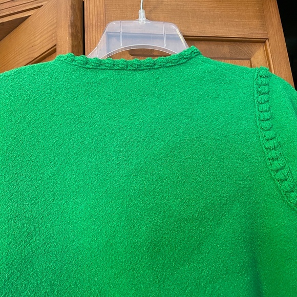 J. Crew green cardigan.  Size medium - Picture 4 of 4